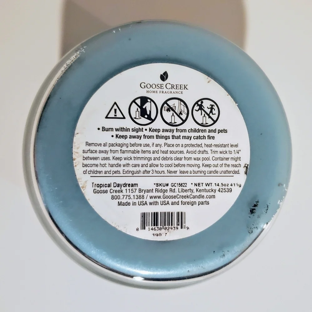 Goose Creek NEW Tropical Daydream 3 Wick Scented Candle Large
